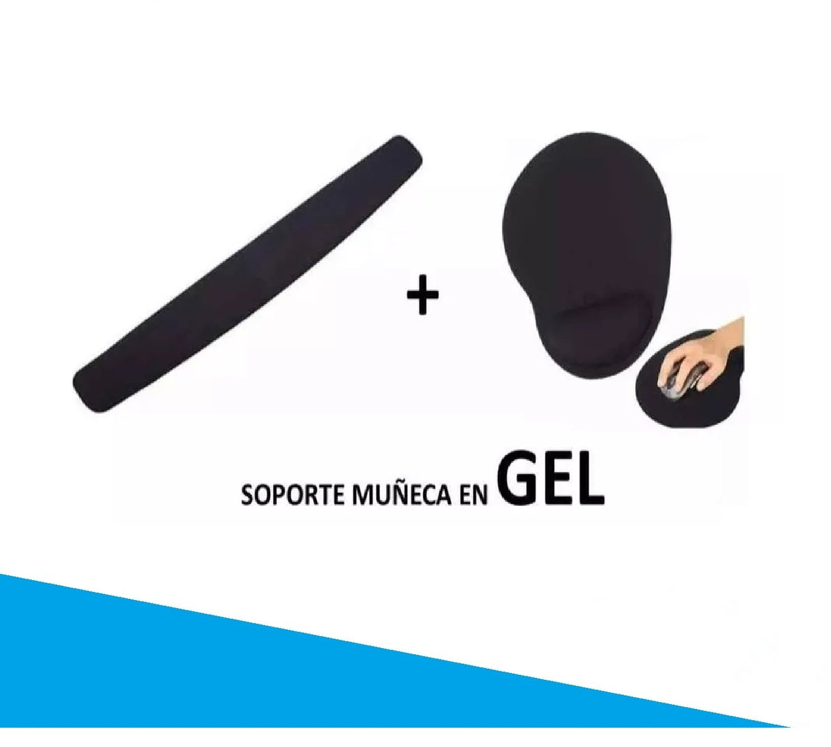 Combo Ergonómico de Gel - Pad Mouse + Reposamuñecas para Teclado