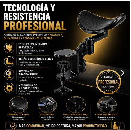 Reposabrazos Ajustable Giratorio 360°